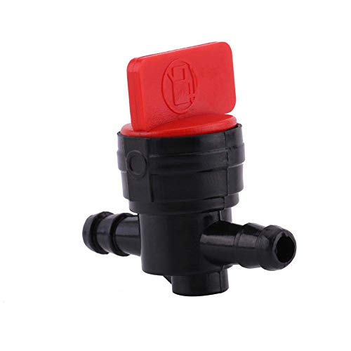 Motorcycle Petcock Fuel Tank Tap Valve, Universal Plastic Shut Off 1/4 Inline On/Off Fuel Switch Tap for Briggs & Stratton Moto Pit Motorized Bike with 6mm Pipe Hose