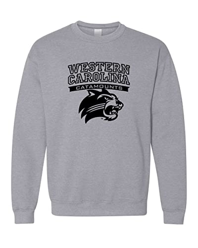 CreateMyTee | Western Carolina Catamounts Crewneck Sweatshirt (Sport Grey, Medium)