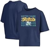 Gen 2 Notre Dame Fighting Irish Women's Athletic Crop Short Sleeve Shirt - Navy (US, Alpha, Medium, Regular, Regular, Navy, Notre Dame Fighting Irish)