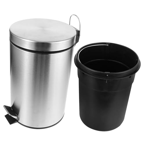 Zerodeko Eleganter 7l Edelstahl-papiereimer Mit Fußbedienung Mülleimer Für Den Hausgebrauch