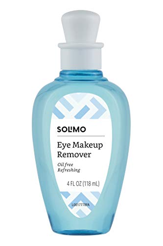 Amazon Brand - Solimo Oil-Free Eye Makeup Remover, 4 Fluid Ounce