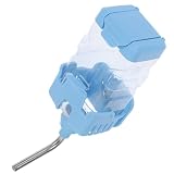 HAPINARY Auslaufsicherer Hängender Haustier Wasserspender 750ml aus Edelstahl Kunststoff mit Kugelrollventil Wasserflasche für Kaninchen Katzen und Kleine Tiere