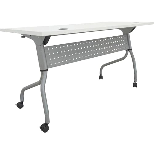Lorell 60744 White Laminate Flip Top Training Table cover