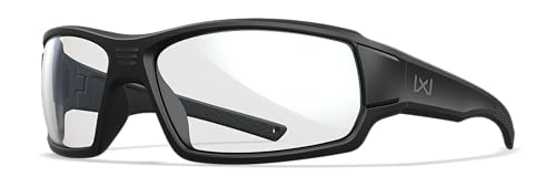 Wiley X Breach 2.5 Clear Lens Matte Black Frame Sunglasses, UV Eye Protection and Safety For Industrial and Tactical Safety RX Ready Ballistic Rated