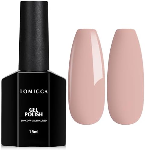 TOMICCA 15ML Gel Nail Polish- Red Gel Nail Polish Soak Off UV/LED, Red Gel Nail Varnish Long Lasting Nail Art Manicure Salon DIY at Home