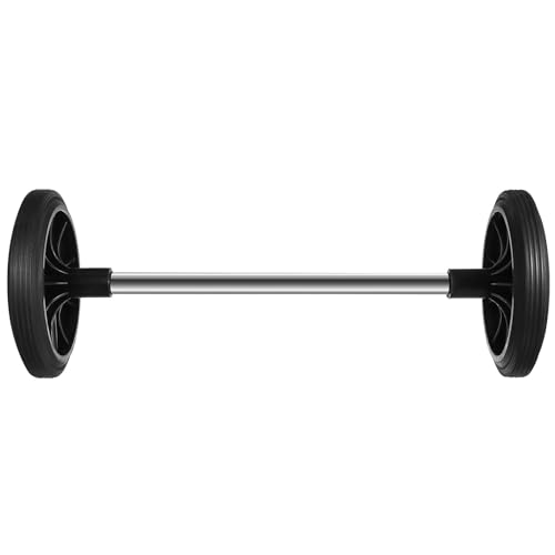 Arbre creux 48 cm et roues de poubelle en caoutchouc pour conteneur