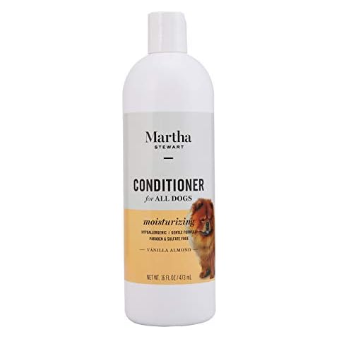 Martha Stewart for Pets Moisturizing Conditioner for Dogs | Natural Puppy and Dog Conditioner for Dry Itchy Skin, 16 Ounces | Nourishing Way to Moisturize Your Dog's Coat,white Cover