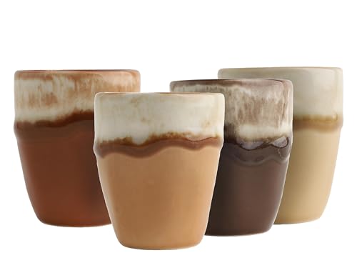 Lot de 4 tasses à expresso en grès Creatable de qualité supérieure