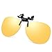 Costyle Yellow Night Vision Retro Polarized Clip-on Flip-up Plastic Sunglasses for Driving Traveling