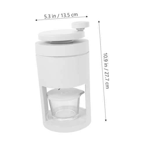 Cabilock Manual Ice Shaver Machine Portable Shaved Ice Cone Maker Fine Crushed Ice Tool Reusable Ice Crusher for Home Restaurant - Thumbnail 2