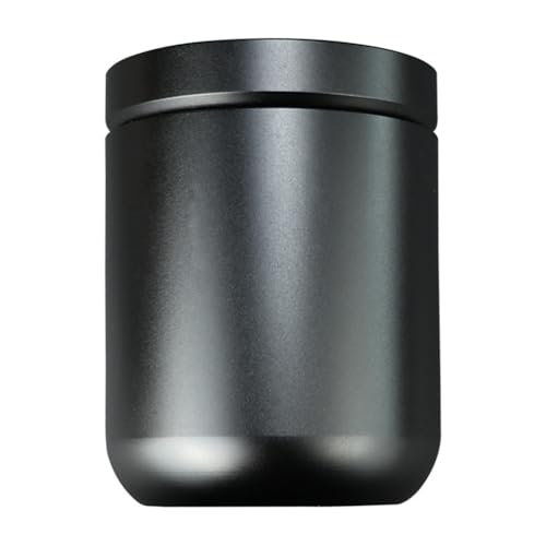 Cabilock Small Aluminum Alloy Airtight Canister – Proof & Waterproof Travel Jar, Portable Pill Case, Pocket-Sized Tea Tin & Spice Container for Camping, Hiking & Home (Black)