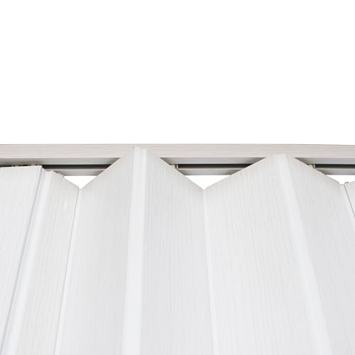 Image of Portable Home Accordion Folding Doors, Interior, Closet, Bifold, Sliding, Compact, PVC Retractable, White, 48in*80in for Indoors, Office