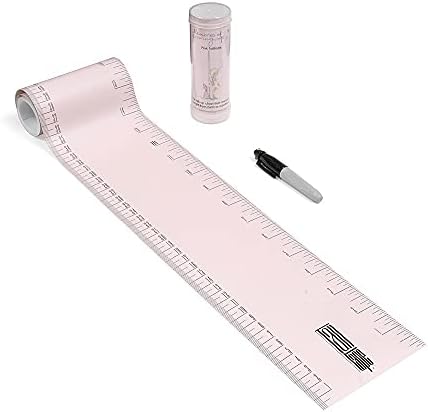 TALLTAPE - Portable Roll-up Height Chart Plus 1 Sharpie Marker Pen to Measure Children Growth from Birth, Choice of 10 Designs, a Memento for Life (Pink, Talltape)