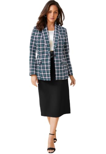 Image of Jessica London Two Piece Single Breasted Jacket Skirt Suit Set
