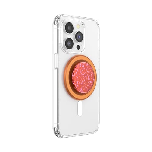 PopSockets Phone Grip for MagSafe, Magnetic Holder, Phone Stand, Orange - Clay Speckle by PopSockets - Image 2