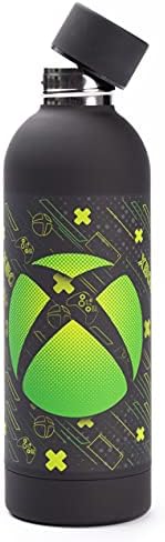XBOX Water Bottle for Adults and Kids 750ML | Game Console Stainless Steel Sports Travel Mug | Black Green Gaming Merchandise One Size