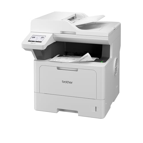 Brother MFC-L5710DW 4-in-1 Mulifunktionsdrucker schwarz weiß (A4, 48 Seiten/Min., 1.200x1.200 DPI, LAN, WLAN, Duplex-ADF, 250 Blatt Papierkassette) weiß/grau