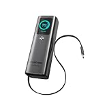 CANYON OnPower 265 Power Bank 20000 mAh 165 W, Dual 100 W USB-C, USB-A, cavo USB-C integrato da 60 cm, display TFT, approvato dalle compagnie aeree, grigio scuro