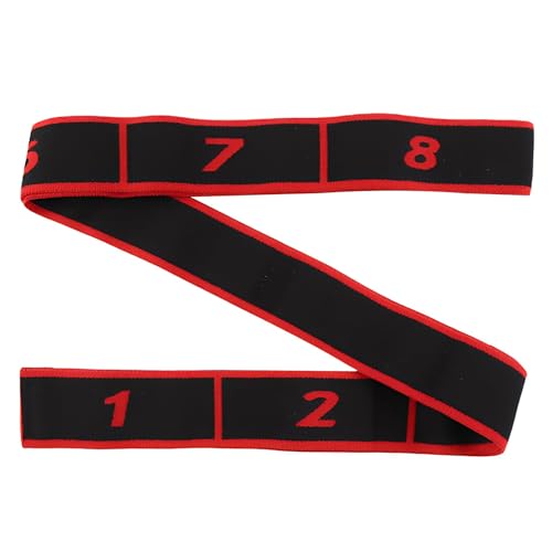 Funver - Bande Elastique Musculation, 8 Niveaux de Forces Sangle d'exercice Extensible, Elastique Sport Fitness Musculation, pour Latine Yoga Pilates Fitness