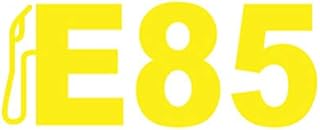 RDW E85 Sticker - Decal - Die Cut - Fossil Fuels Ethanol Fuel - Yellow 1.50" x 0.60"