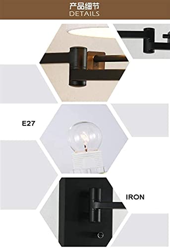 Applique extérieure E27 bras articulé noir et abat-jour blanc - 6