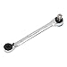 Sealey AK6967 1/4-inch Hex x 5/16-inch Hex Reversible Ratchet Spanner with 1/4-inch Sq Drive Adaptor, Silver