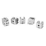 Josenidny Joint de Pivot en Alliage de 5PièCes SéRies pour Profilé D'Extrusion D'Aluminium SéRie 2020, Joint de Pivot Flexible pour en Aluminium 2020
