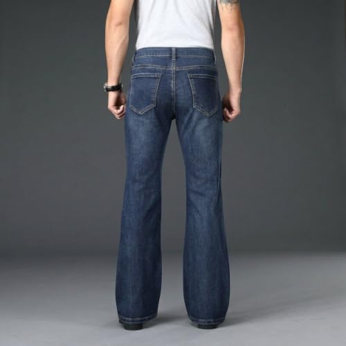 Image of Jeans for Men | Relaxed Fit Denim Pants with Slim Fit Bottoms