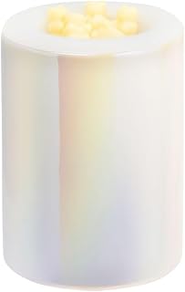 Happy Wax Iridescent Pink Mod Wax Melt Warmer with 3, 6, and 9 Hour Timer for Scented Wax Melts, Tarts & Cubes - Electric, Ceramic Wax Melter with Removable No Mess Silicone Wax Dish