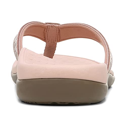 Vionic Women's Tide Perf Toe-Post - Ladies Flip Flops With Concealed Orthotic Arch Support Rose Gold 9 Medium Us #TOP7