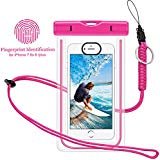 Waterproof Phone Case, Universal Dry Pouch Outdoor Cell Phone Floating Bag with Straps for iphone 7 6s 6 Plus, Samsung Galaxy S8 S7 S6 Edge Note 5 4 3 HTC One M8, M7, LG, G5, Huawei, Sony, etc (Pink)