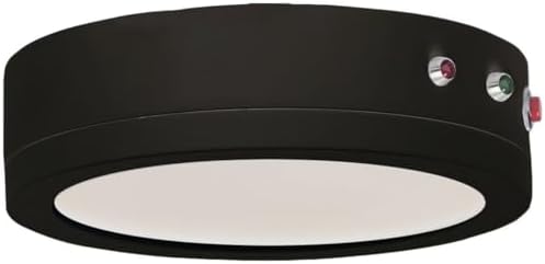 Maxim Lighting 57784WTBK Wafer - 17W 1 LED Round Flush Mount with Emergency Backup-2.1 Inch Tall and 7 Inch Wide