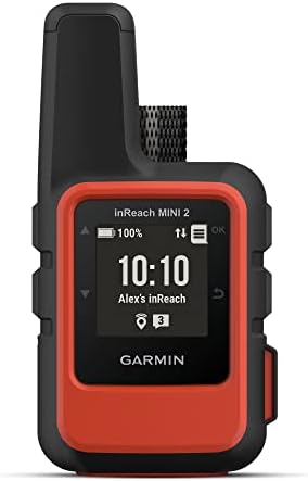 Garmin inReach Mini 2, Lightweight and Compact Satellite Communicator, Hiking Handheld, Orange