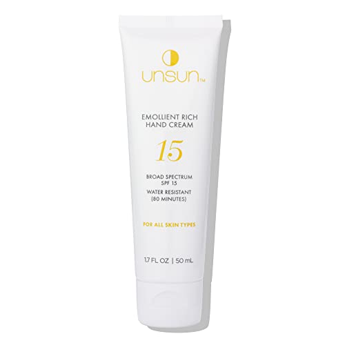 Unsun Protect & Smooth Rich Hand Cream With Broad Spectrum Spf 15 - Water-Resistant Emollient, Suitable For All Skin Types - 1.7 Fl Oz #TOP3