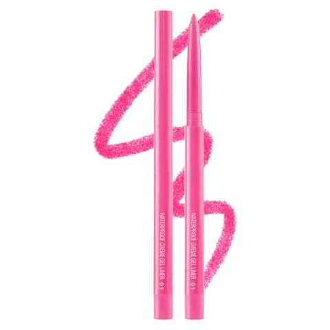 Waterproof Pink Gel Eyeliner Pencil Twist-Up Cover