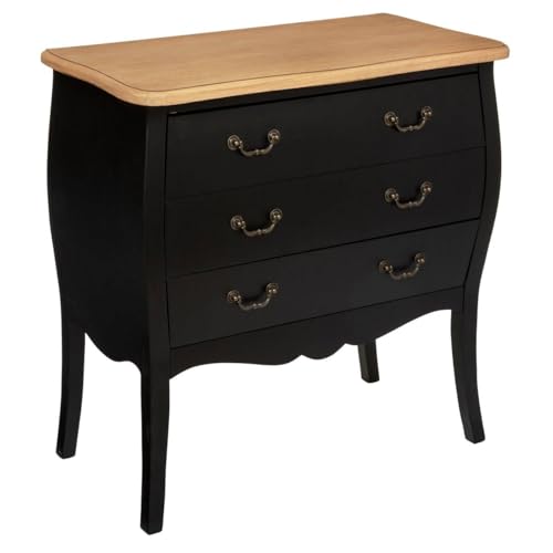 ATMOSPHERA CREATEUR D'INTERIEUR - Chiffoniera Nera Chrysa a 3 cassetti
