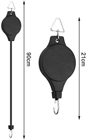 kuou 2 Pieces Plant Pulley, Hanging Basket Pulley Retractable Plant Hanger Heavy Duty Plant Pulley Hook for Garden Hanging Baskets and Birds Feeder