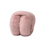 [JUNENTER] 冬用イヤーマフ 人工毛皮の暖かさ ゆったりとしたトップのイヤーマフ かわいい折りたたみ式イヤーマフ レディースイヤーウォーマー 女性と女の子に最適 アウトドア Bluetooth イヤーマフ [ワンサイズ]