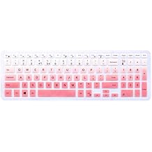 Keyboard Skin Compatible with 15.6" dell Inspiron 15 3000 5000 7000 Series & 17.3" dell Inspiron 17 5000 Series & 15.6" dell G3 G5 G7 & 17.3" dell G3 Series with Numeric Keypad Ombre Pink