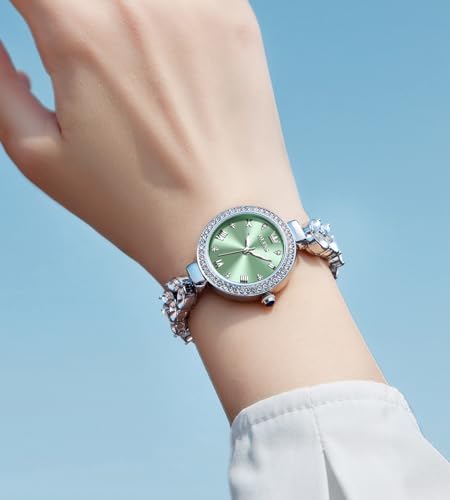 Image of OLEVS Diamond Watch for Women Luxury Dress Rose Gold Bracelet Casual Elegant Waterproof Date Ladies Quartz Wrist Watches