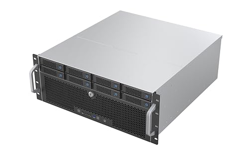 Rosewill 4U Rackmount Server Chassis | Server Chassis | Supports up to 8 3.5" 12Gbps Hot Swap | ATX Compatible | 6X 80mm PWM Fan | USB 3.2 Type-C | RSV-H408 by Rosewill - Used condition - US$332.15