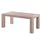 MÖBEL IDEAL Esstisch Esszimmertisch Küchentisch Granby 200x100, Massivholz Holz Eiche massiv Balkeneiche White Wash, Breite 200 cm, Tiefe 100 cm, Höhe 77 cm