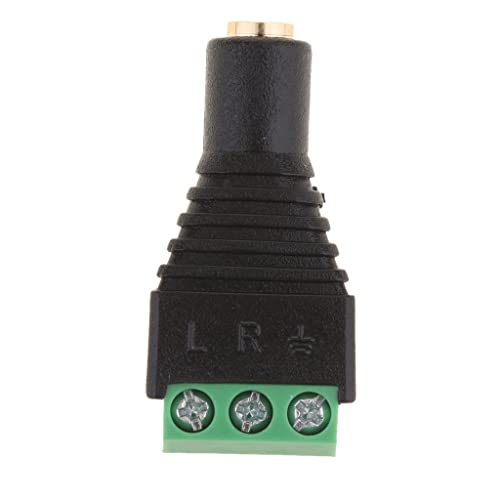 Image of 3.5mm Stereo TRRS Audio Vedio Female to 3 Screw Terminal Female Connectors