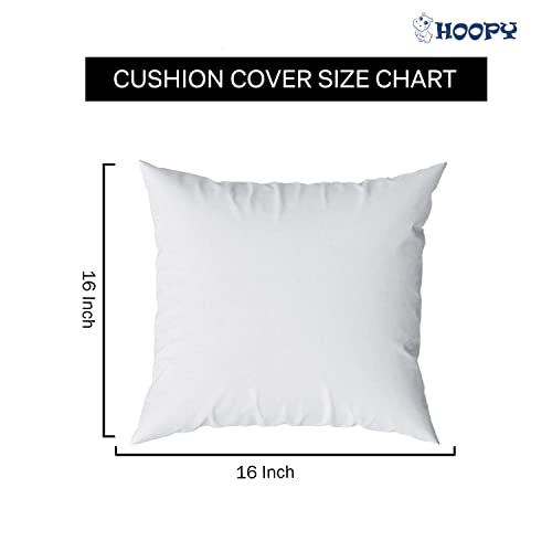 HOOPY Set of 5 Designer Decorative Throw Pillow/Cushion Covers (16 inch x 16 inch, Cactus Plant Print)