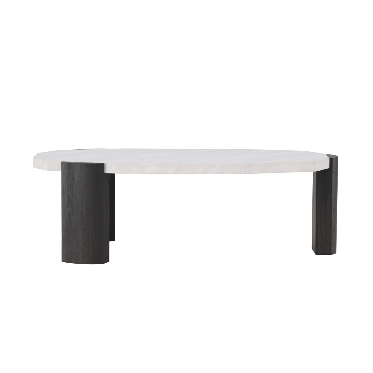 Paris Prix Table Basse Effet Marbre Kres 125cm Beige & Noir