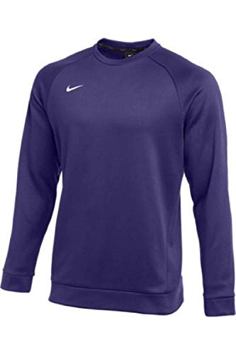 Nike Mens Therma Crewneck Sweatshirt Crewneck Sweatshirt Men With Big And Tall Sizes, White,purple, XL