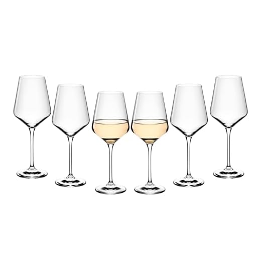 Gerlach 1760 Juego De 6 Copas De Vino Blanco, 450 Ml, Cristal, Aptas Para Lavavajillas, Modernas