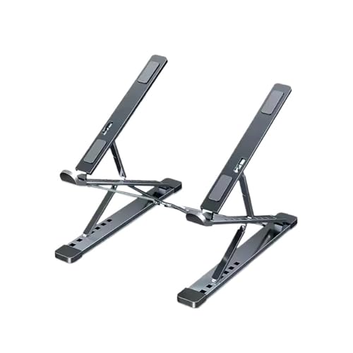 Support ordinateur pliable double hauteur réglable pour le télétravail efficace
