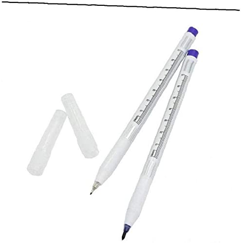 Générique 2pcs marqueurs de Pointe chirurgicale Stylo marqueur de Peau (0,5 mm, 1 mm) avec des règles de Papier pour Le perçage des Sourcils