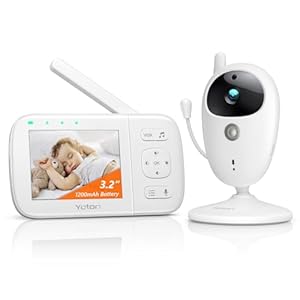 YOTON 3.5″ Babyphone Camera, Camera Bebe 720P, Baby Phone avec Caméra et Vision Nocturne Infrarouge, VOX, Communication Bidirectionnelle, Surveillance Température, Rappel d’alimentation, 8 Berceuses